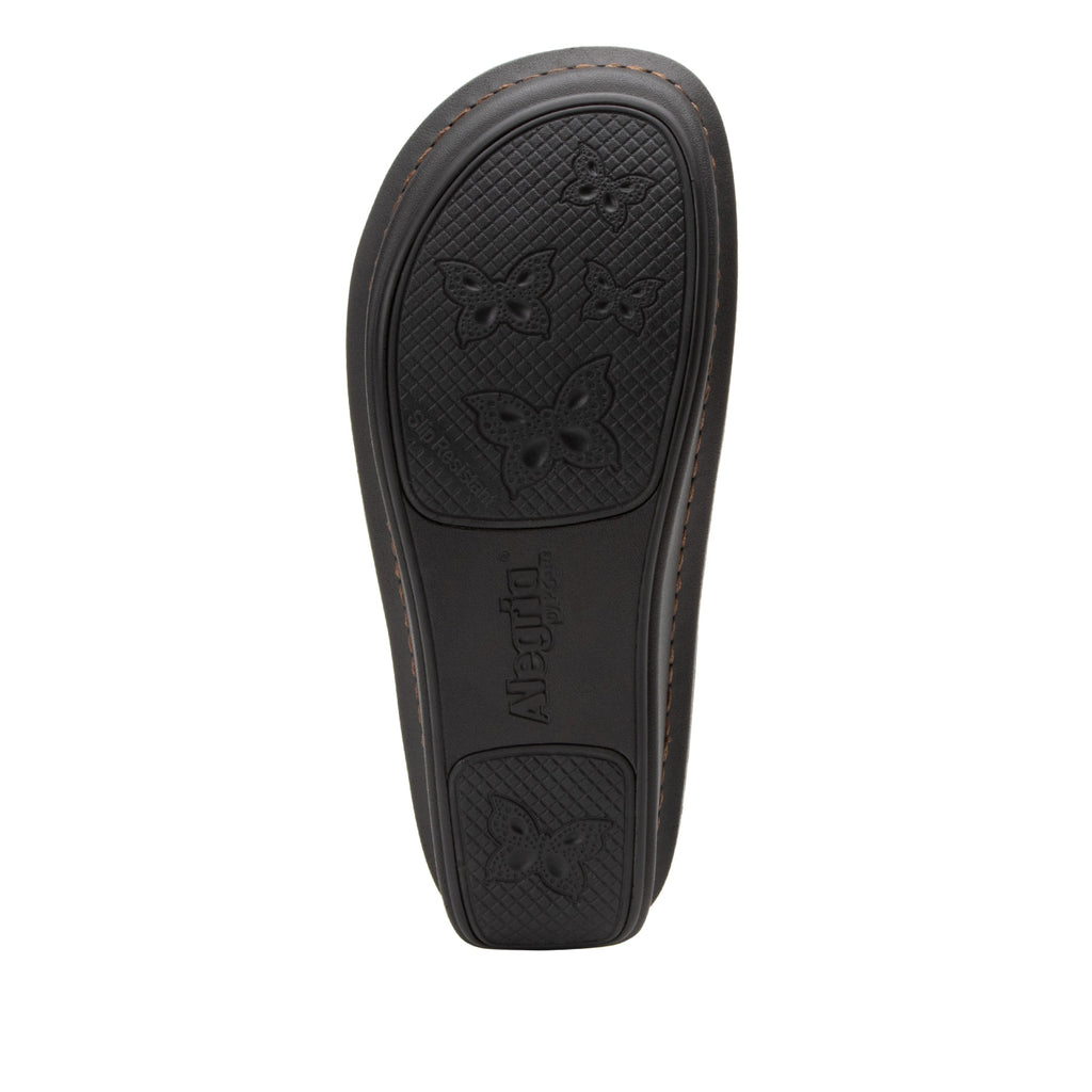 Classic Peaceful Easy leather open back clog on classic rocker outsole - ALG-7613_S6