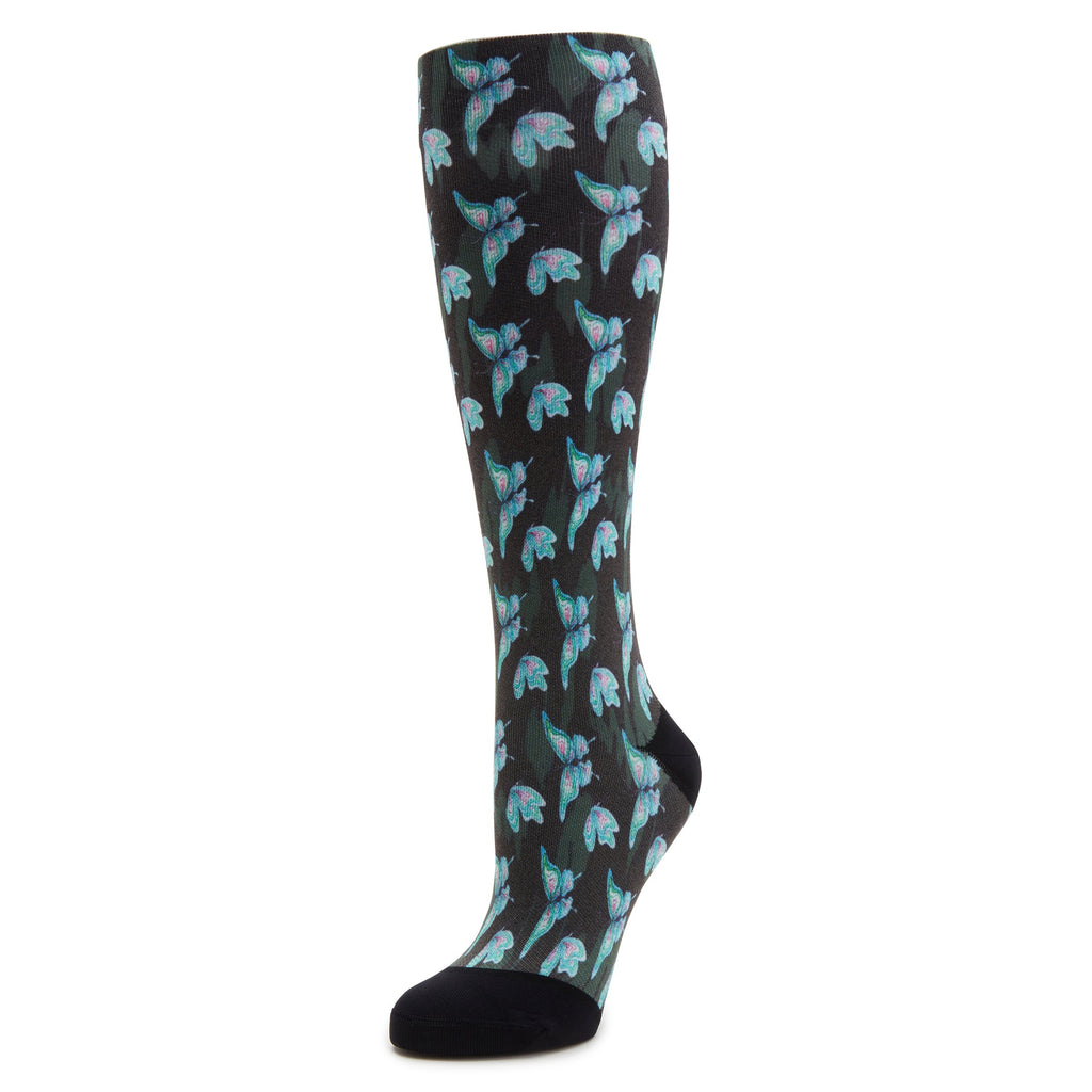 Alegria Compression Butterfly Socks with graduated compression zones. ALG-92606_S1