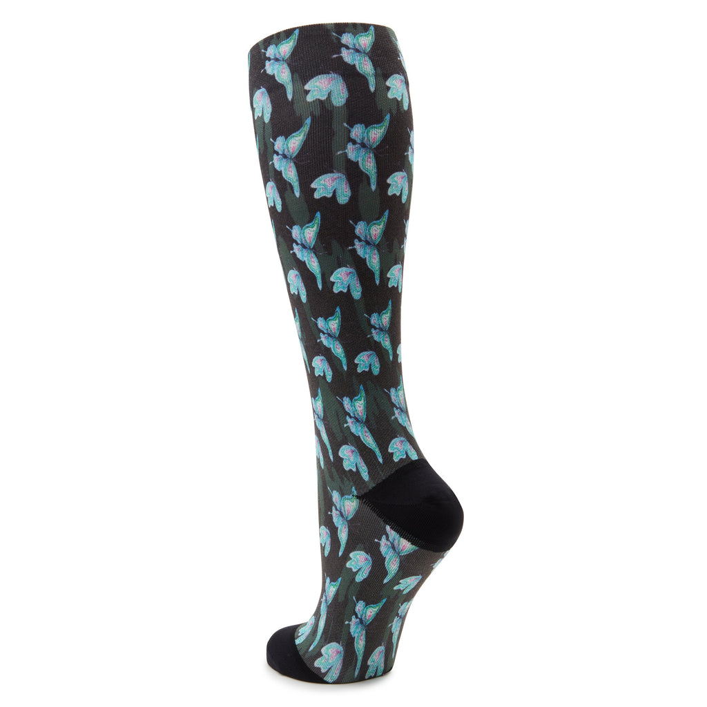 Alegria Compression Butterfly Socks with graduated compression zones. ALG-92606_S2