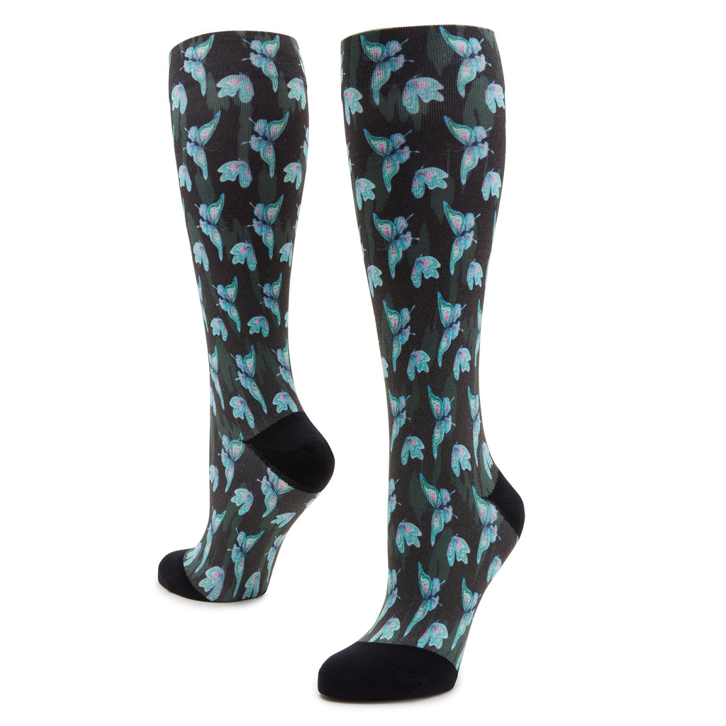 Alegria Compression Butterfly Socks with graduated compression zones. ALG-92606_S3