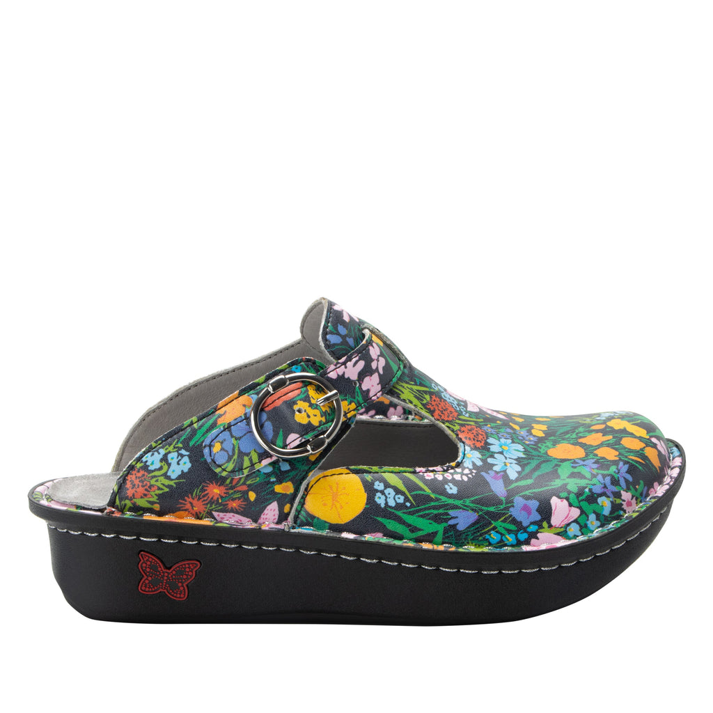 Classic Sweet Emotions leather open back clog on classic rocker outsole - ALG-7411_S2