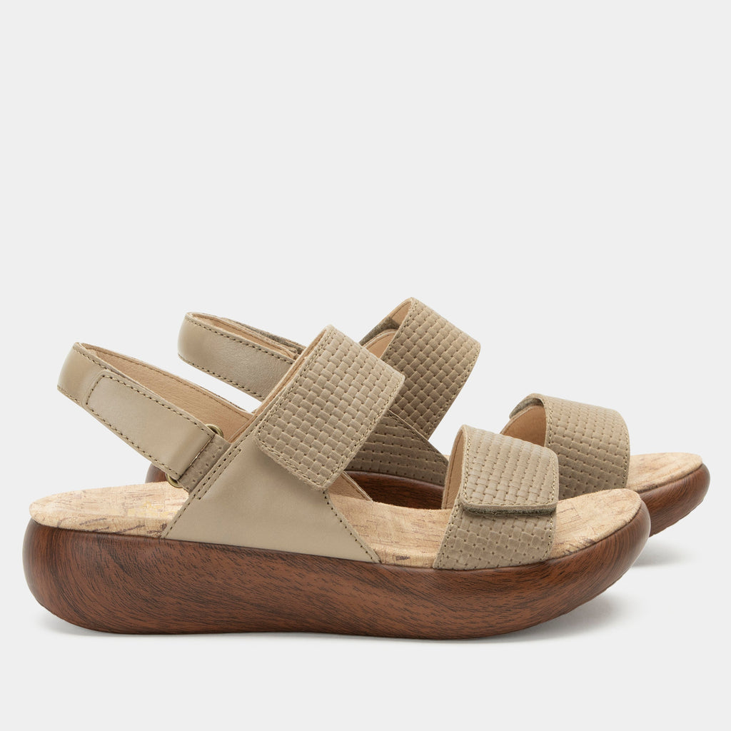 Bailee Woven Taupe Sandal | Alegria Shoes