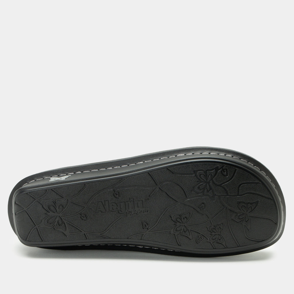 Debra Black Embossed Rose Shoe | Alegria Shoes