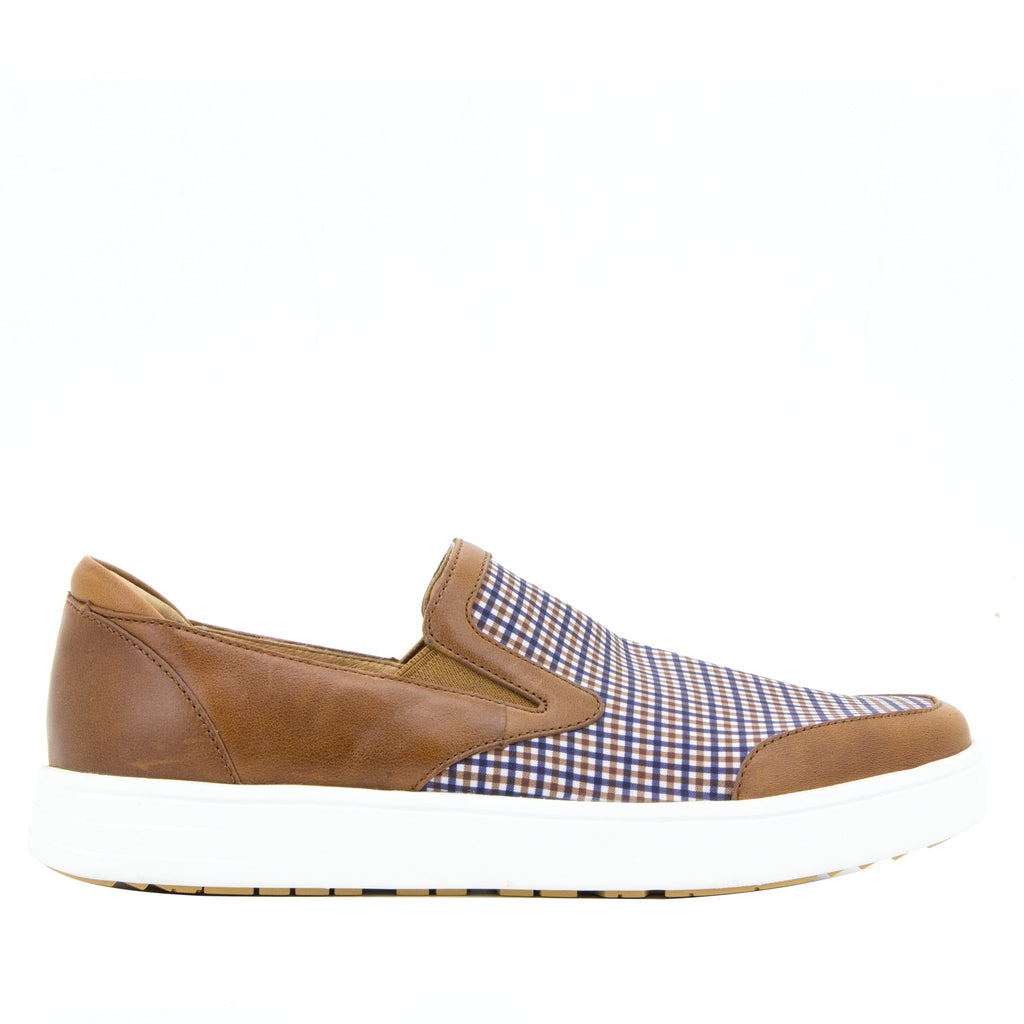 Alegria Men's Bender Tan Plaid Shoe | Alegria Shoes