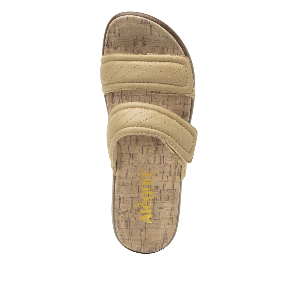 Brayah Latte adjustable sandal with non-flexing sleek rocker bottom with built in arch support  - BRA-7460_S5
