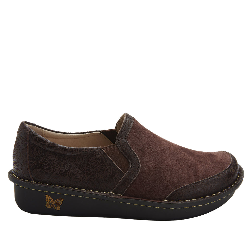 Brook Cocoa Impressions slip-on shoe on mini outsole, with double elastic gore for ease of wear - BRO-7824_S2