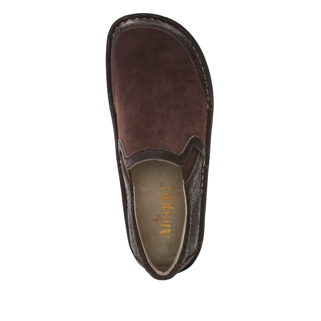 Brook Cocoa Impressions slip-on shoe on mini outsole, with double elastic gore for ease of wear - BRO-7824_S4