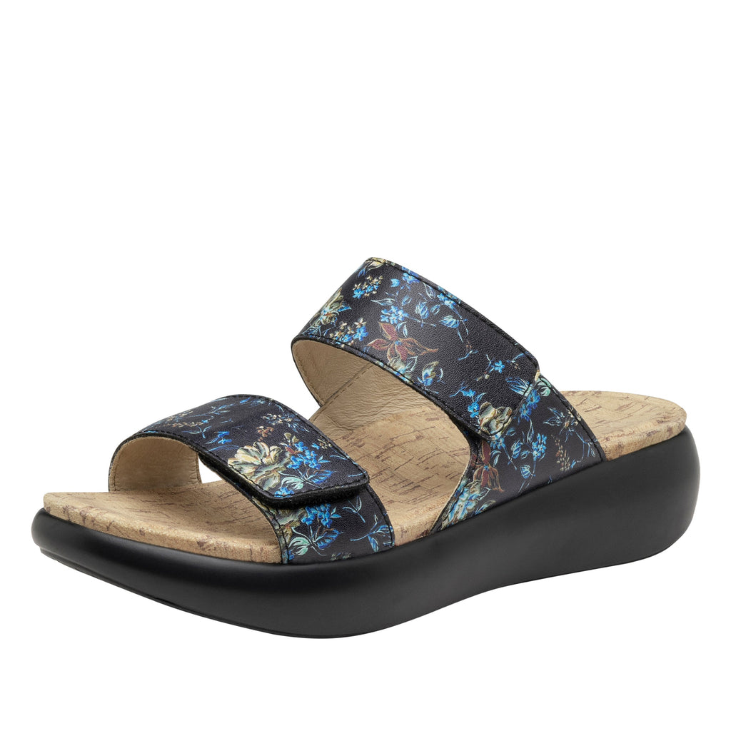Bryce Passionate slip on two strap sandal with non-flexing sleek rocker bottom with built in arch support  - BRY-7533_S1