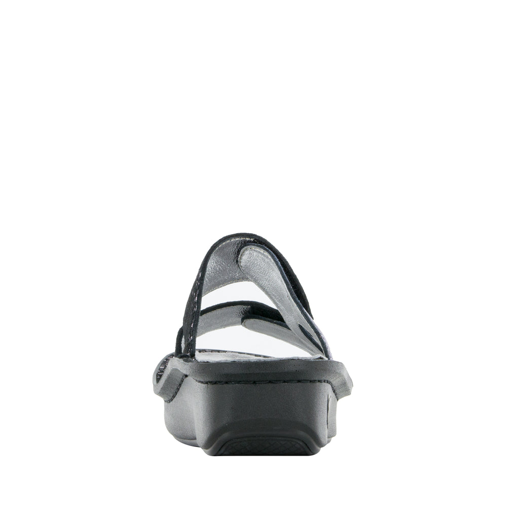 Camille Tile Me More Pewter Sandal with dual adjustable strap on Classic rocker outsole - CAM-767_S3 (499269763126)