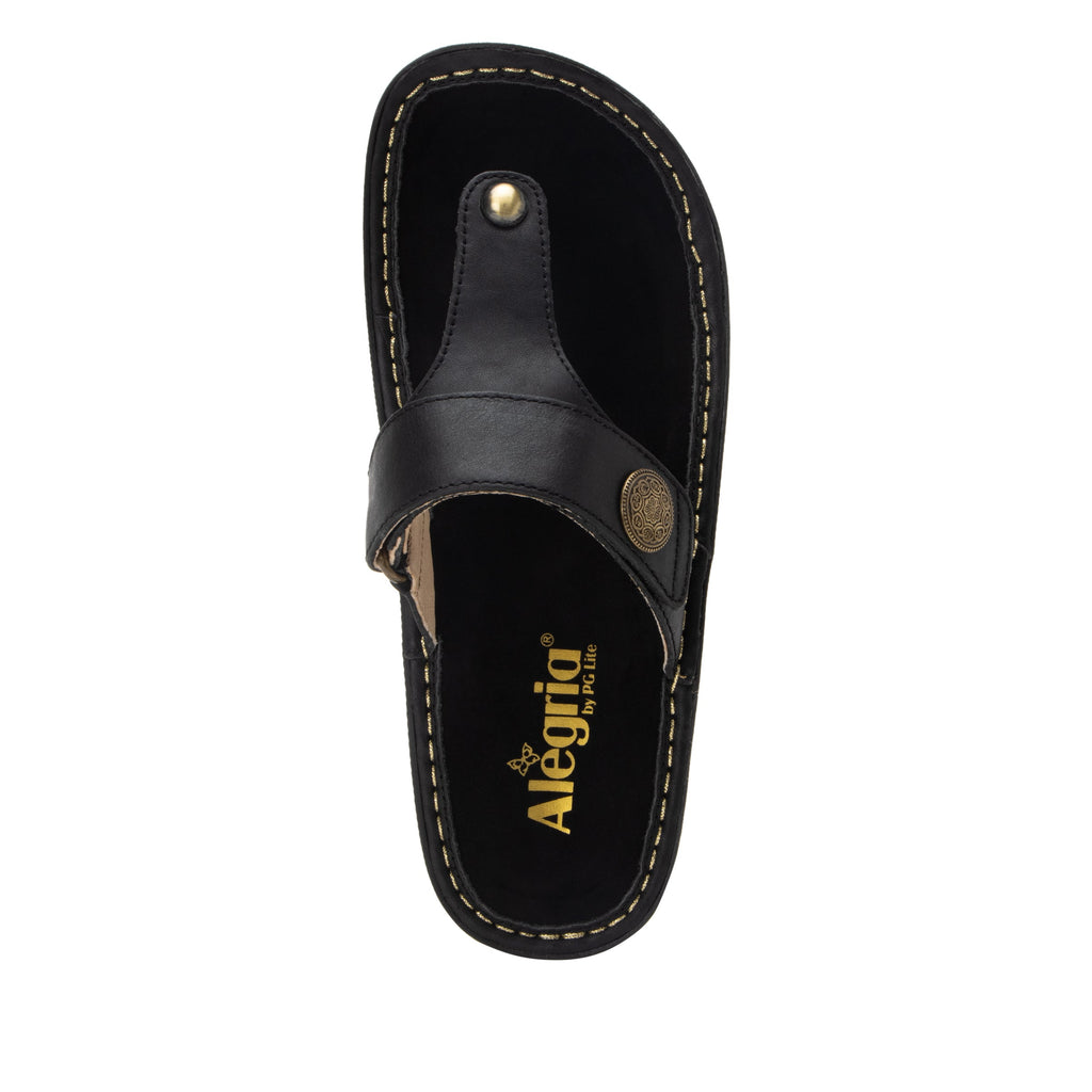 Carina Coal flip-flop style sandal on the Classic rocker outsole - CAR-7406_S5