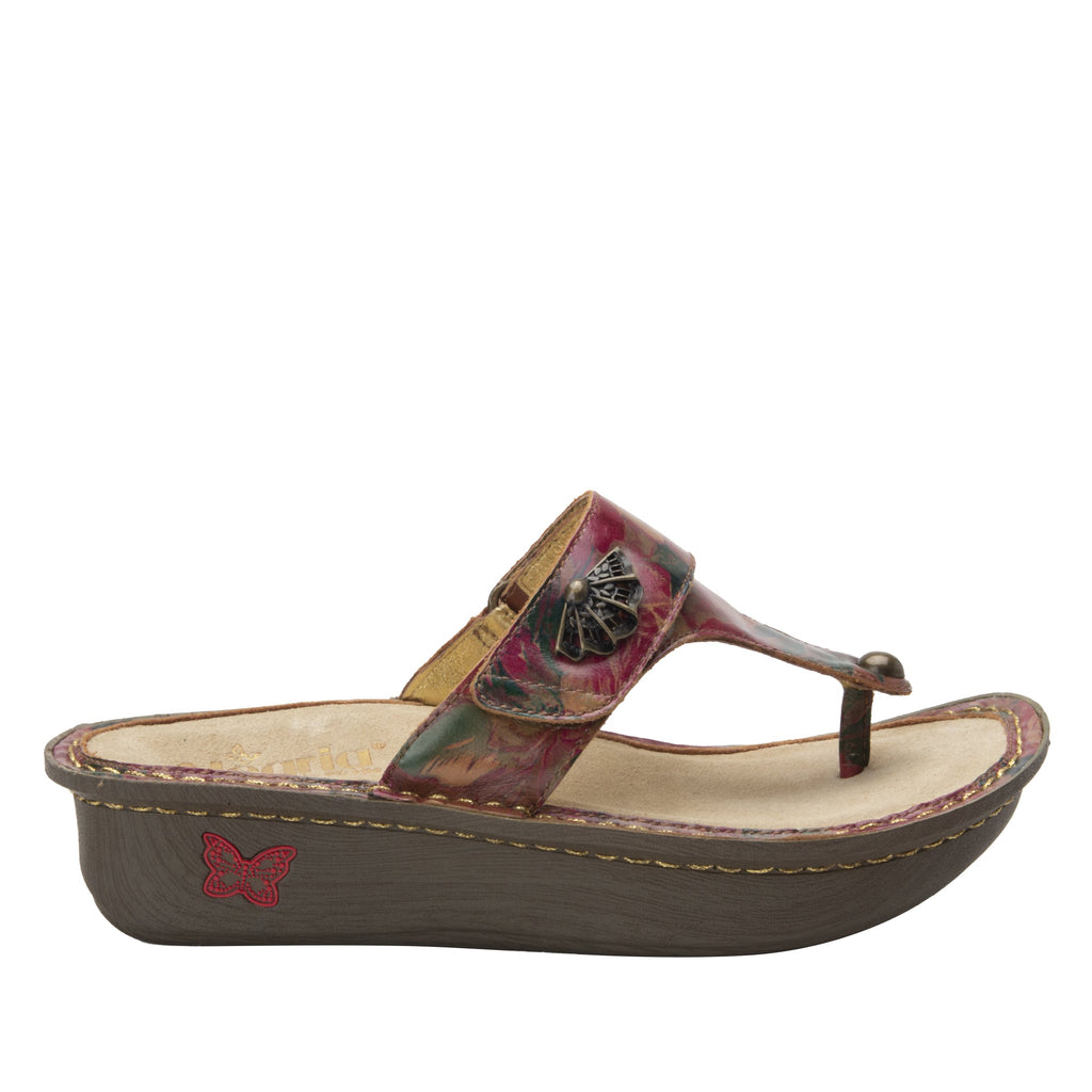 Carina Southwestern Romance flip-flop style sandal on the Classic rocker outsole - CAR-7716_S3