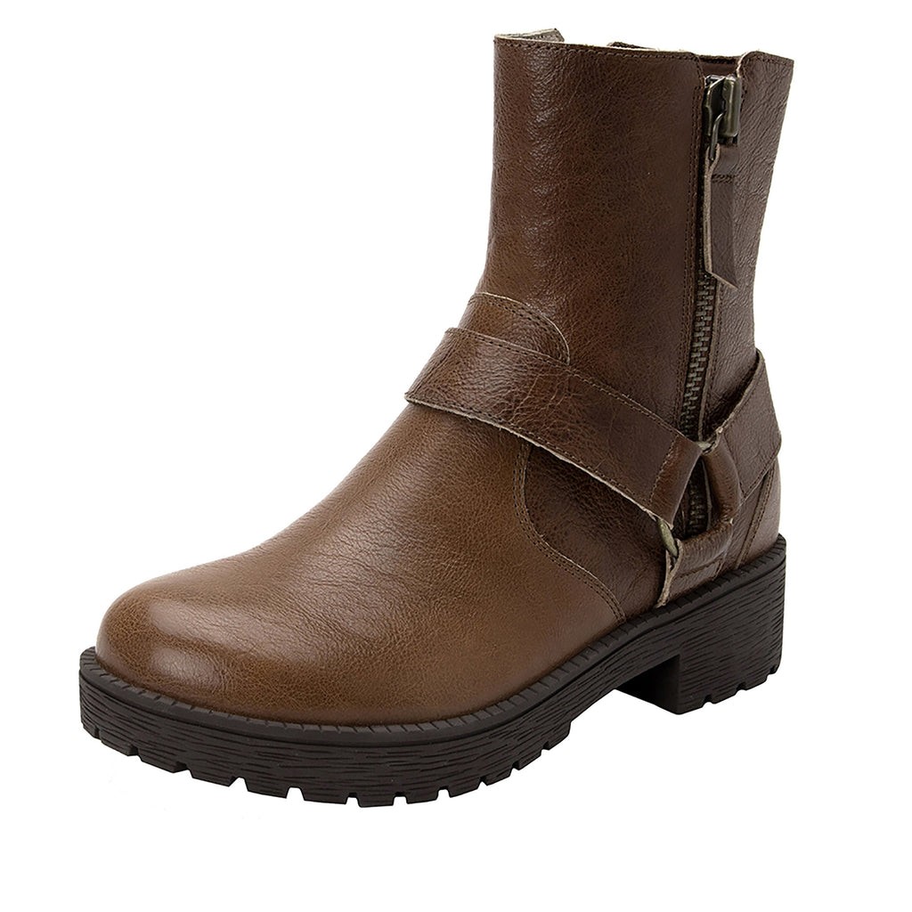 Charlette Crazyhorse Brown boot with rugged lug inspired outsole- CHA-102CH_S1
 (4170851057718)