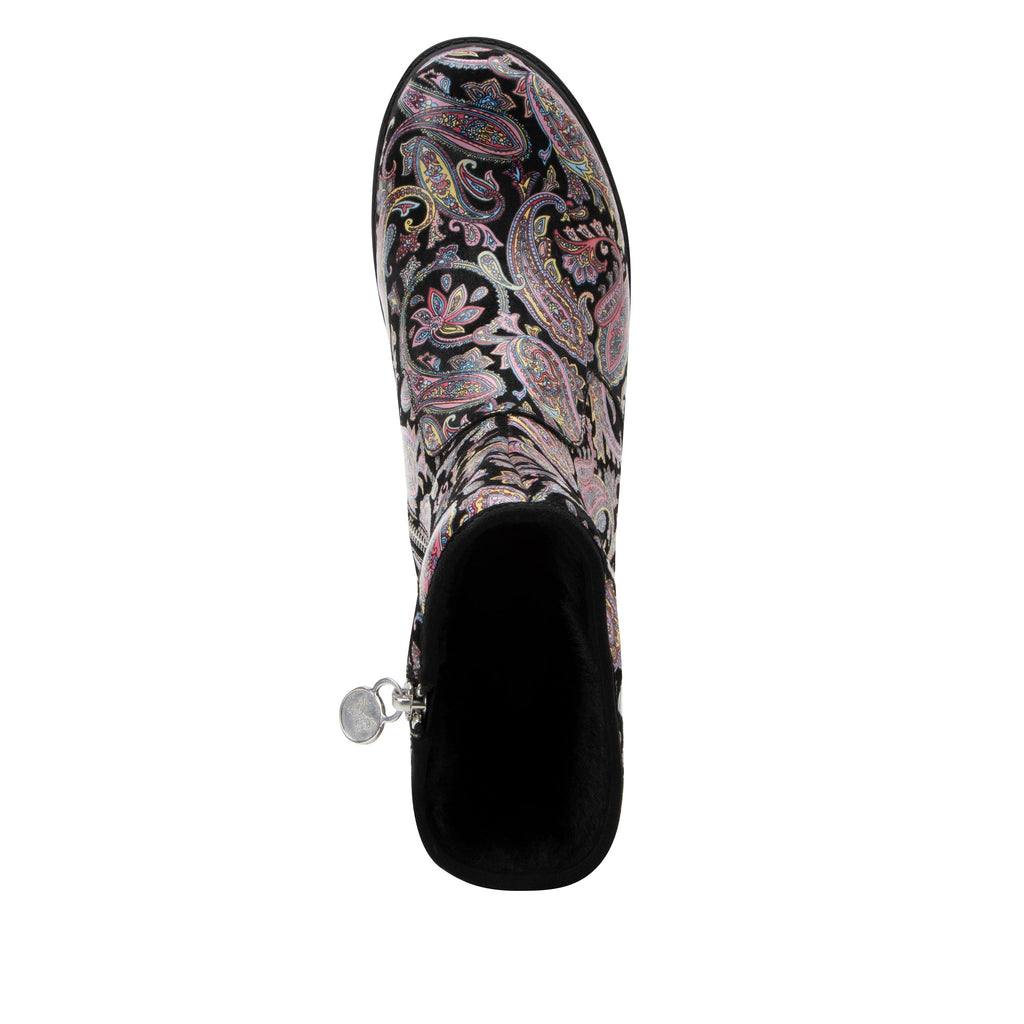 Chalet Groovy Baby suede printed leather boot on our Luxe Lug outsole - CHL-7612_S5