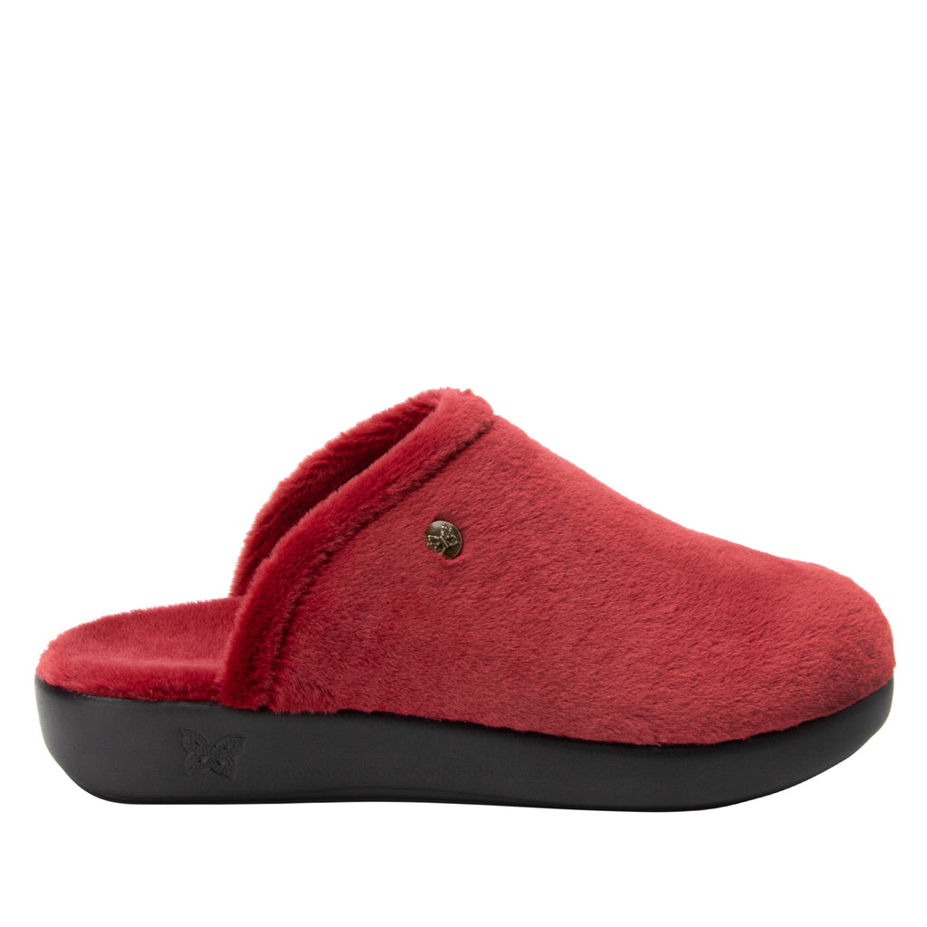 Comfee Fuzzy Wuzzy Wine backless plush slipper with a cozy comfort outsole  - COM-7629_S3