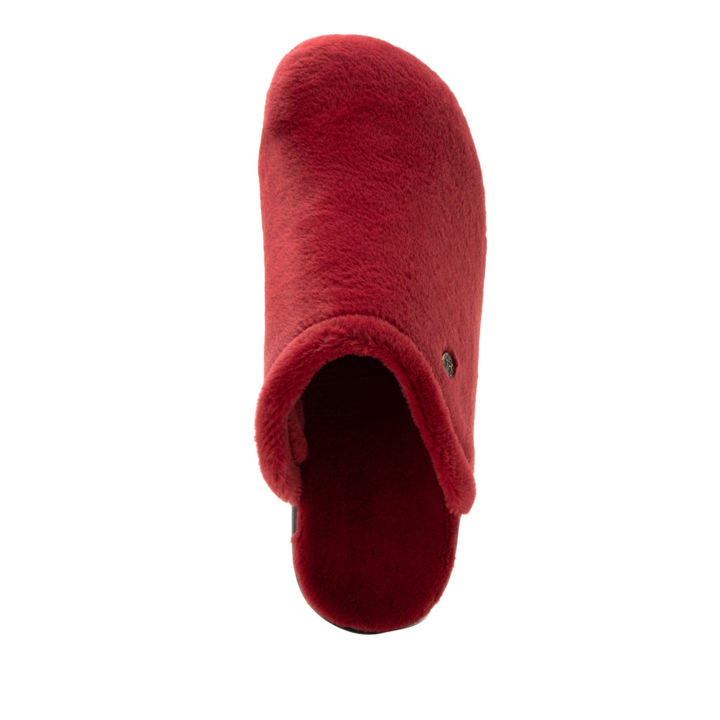 Comfee Fuzzy Wuzzy Wine backless plush slipper with a cozy comfort outsole  - COM-7629_S5