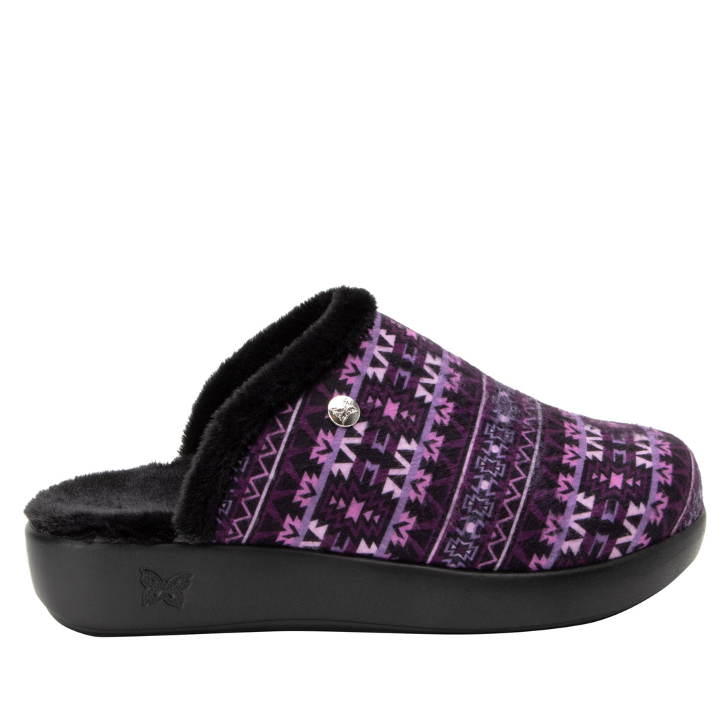 Comfee Santa Fe Berry backless plush slipper with a cozy comfort outsole  - COM-7632_S3