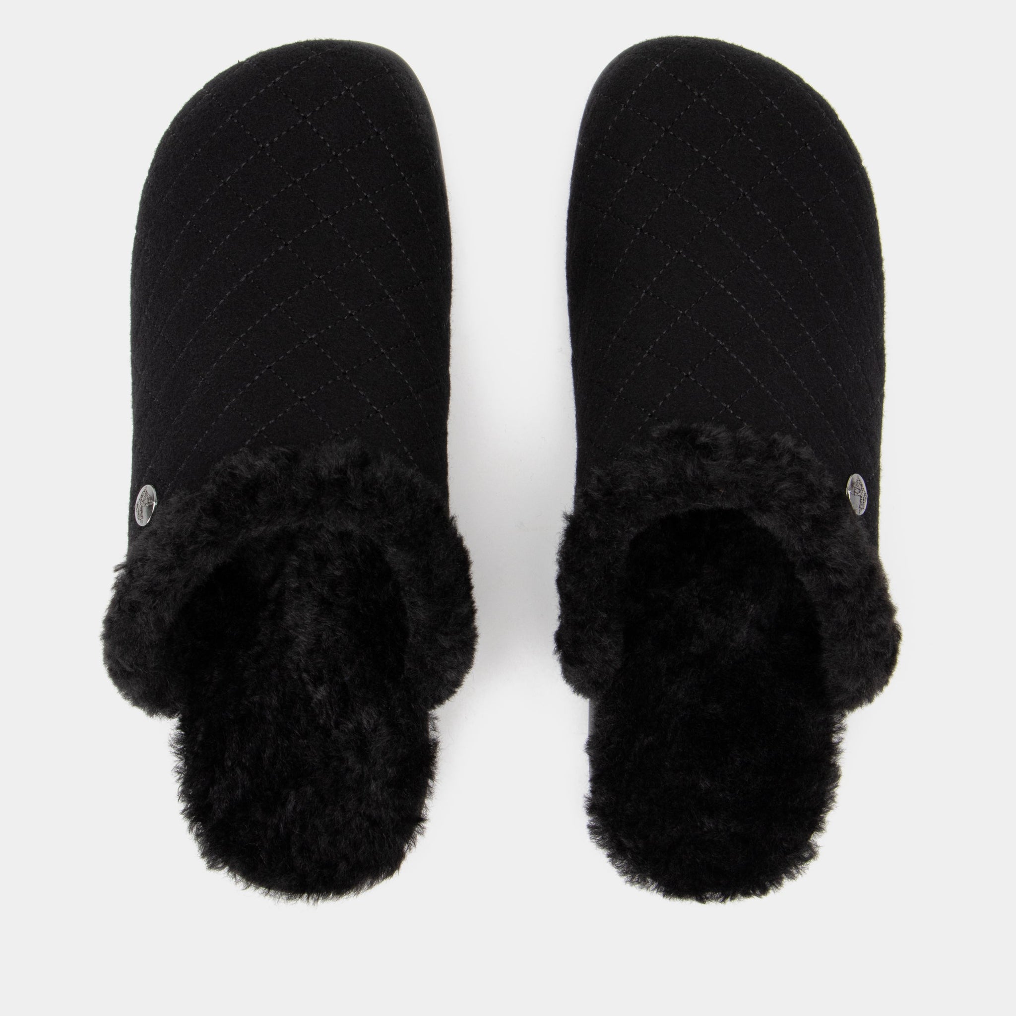 Alegria Cozee Cozy Comfort Slippers 8-8.5 Slip On Sherpa Lining high quality Plaidly Black