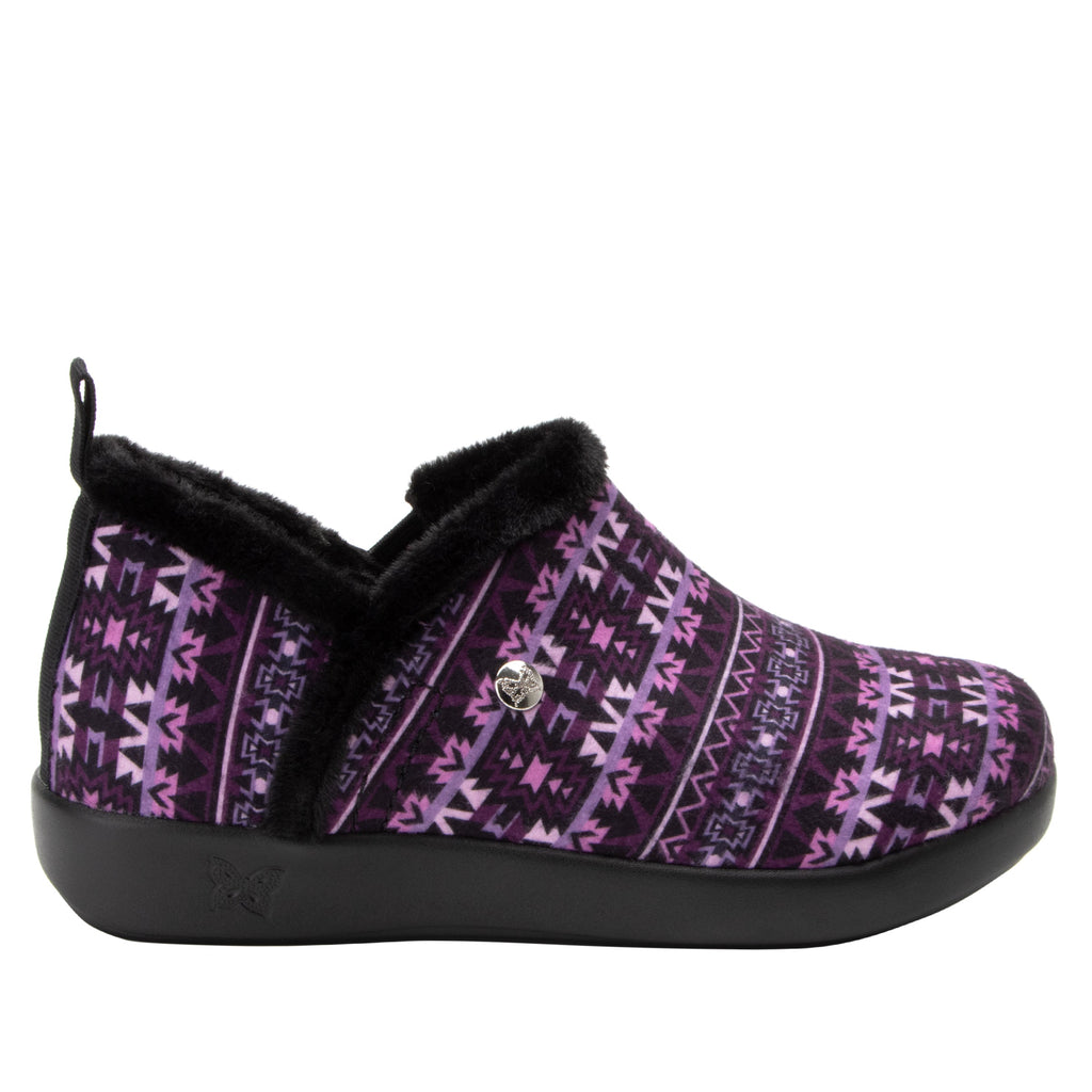 Cozee Santa Fe Berry slipper bootie with warm lining on a cozy comfort outsole  - COZ-7632_S3
