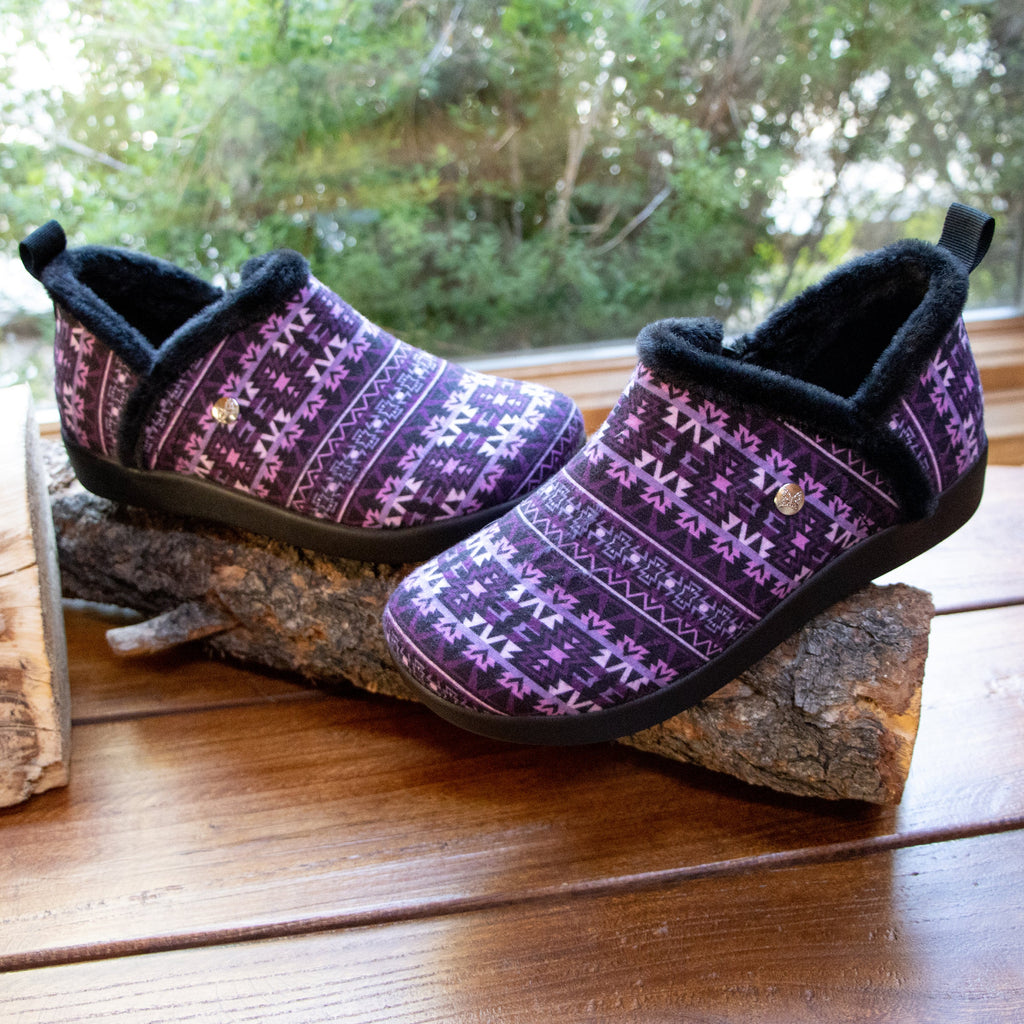 Cozee Santa Fe Berry slipper bootie with warm lining on a cozy comfort outsole  - COZ-7632_S2