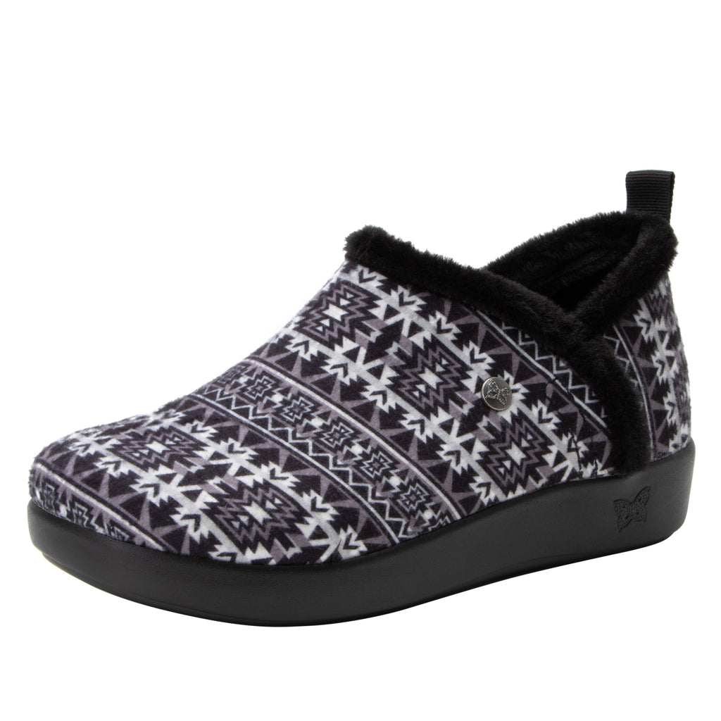 Cozee Santa Fe Grey slipper bootie with warm lining on a cozy comfort outsole  - COZ-7634_S1
