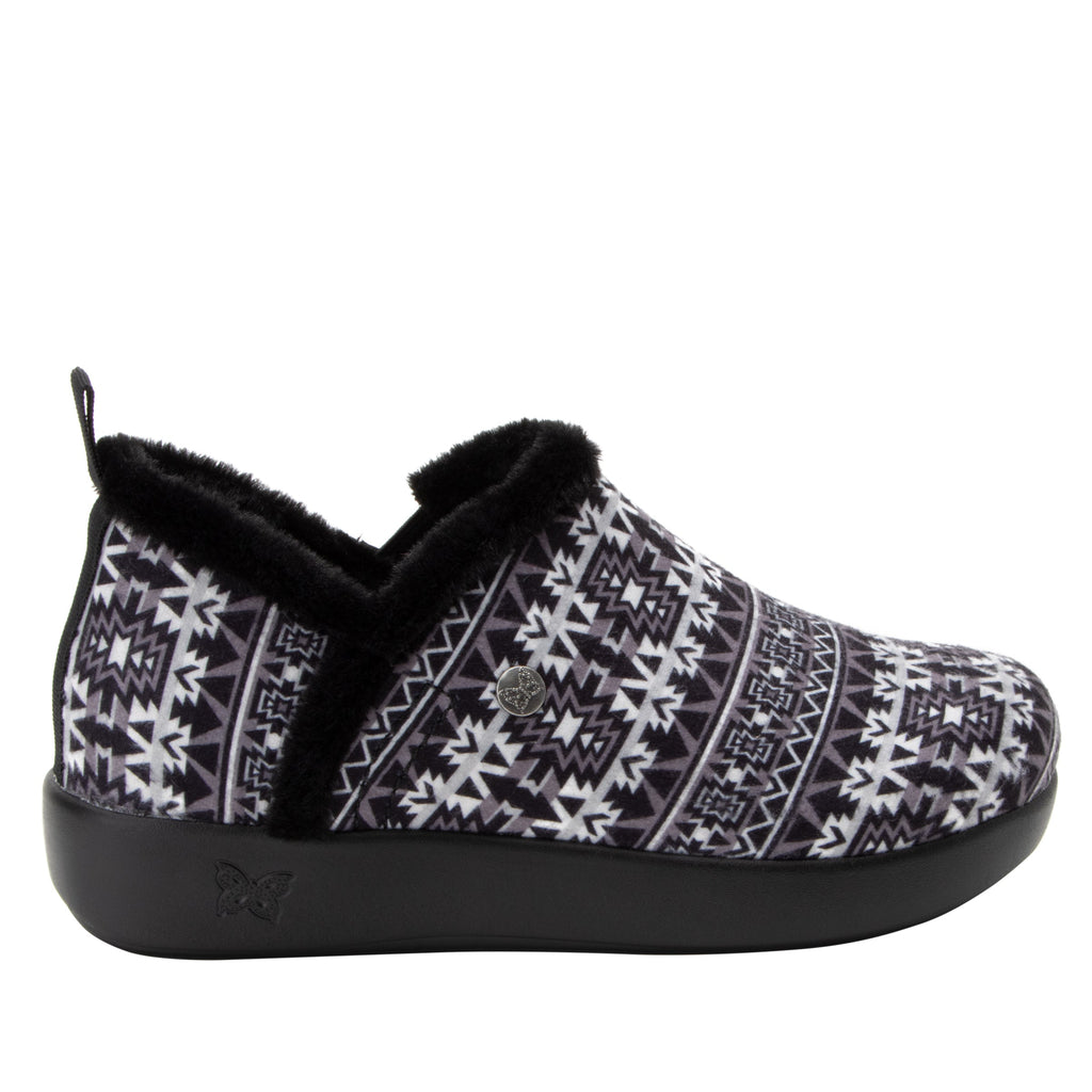 Cozee Santa Fe Grey slipper bootie with warm lining on a cozy comfort outsole  - COZ-7634_S3