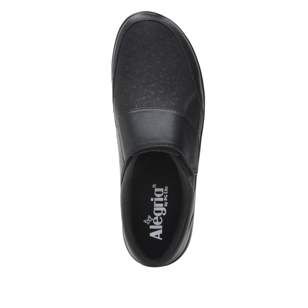 Daisie Black Lilt sport rocker shoe with dual density polyurethane outsole and adjustable hook-and-loop strap. DAI-7865_S4