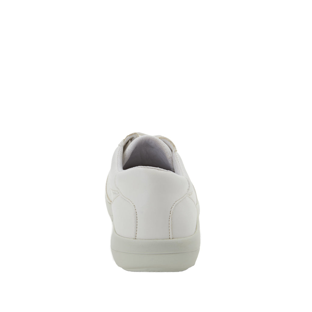 Daphne White Softie sport rocker shoe with dual density polyurethane outsole and laces for adjustability. DAP-7874_S3