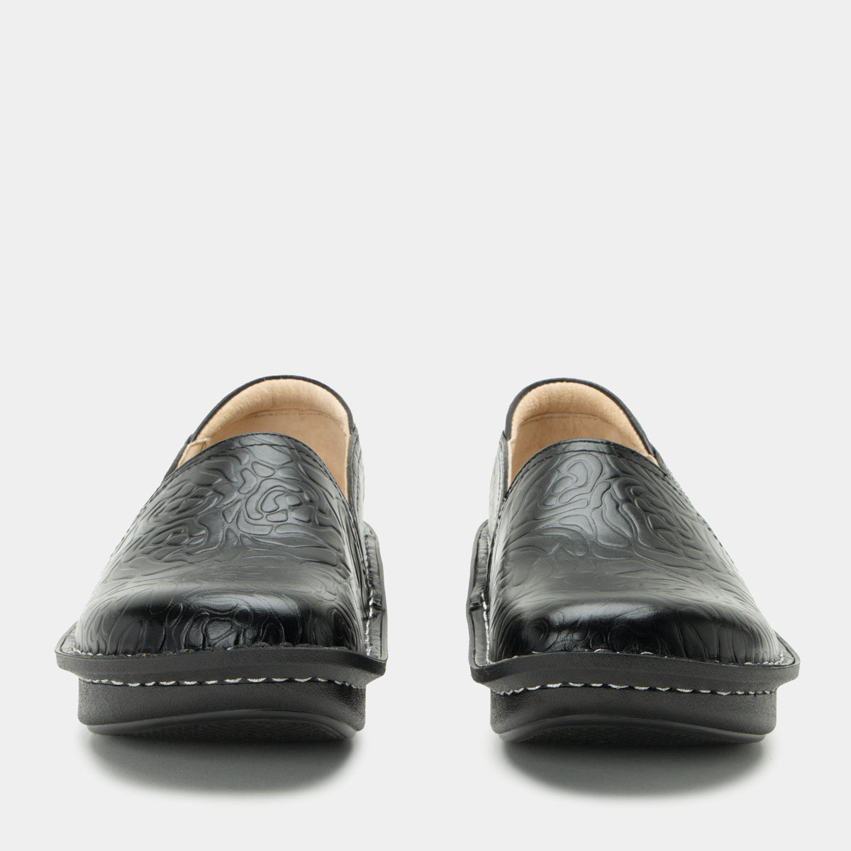 Debra Black Embossed Rose Shoe | Alegria Shoes