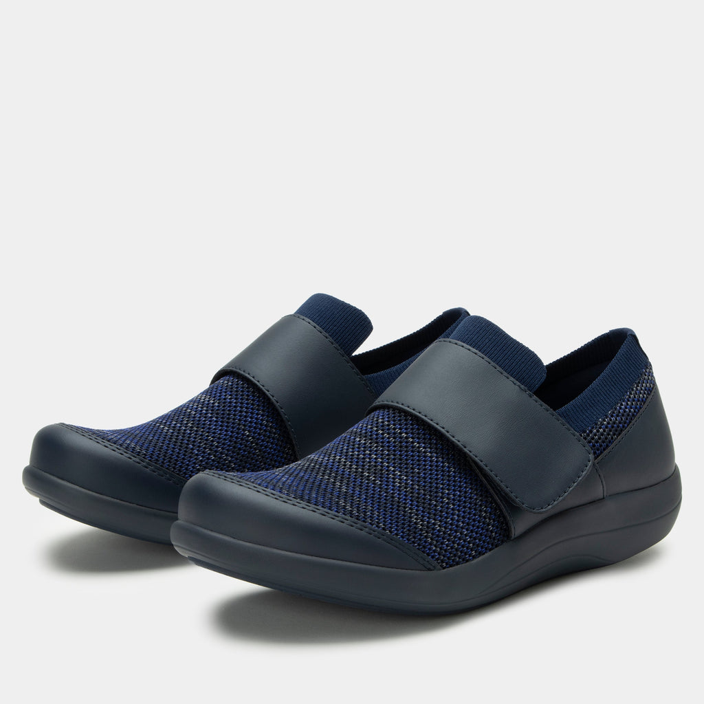Dasher Navy Multi Shoe | Alegria Shoes