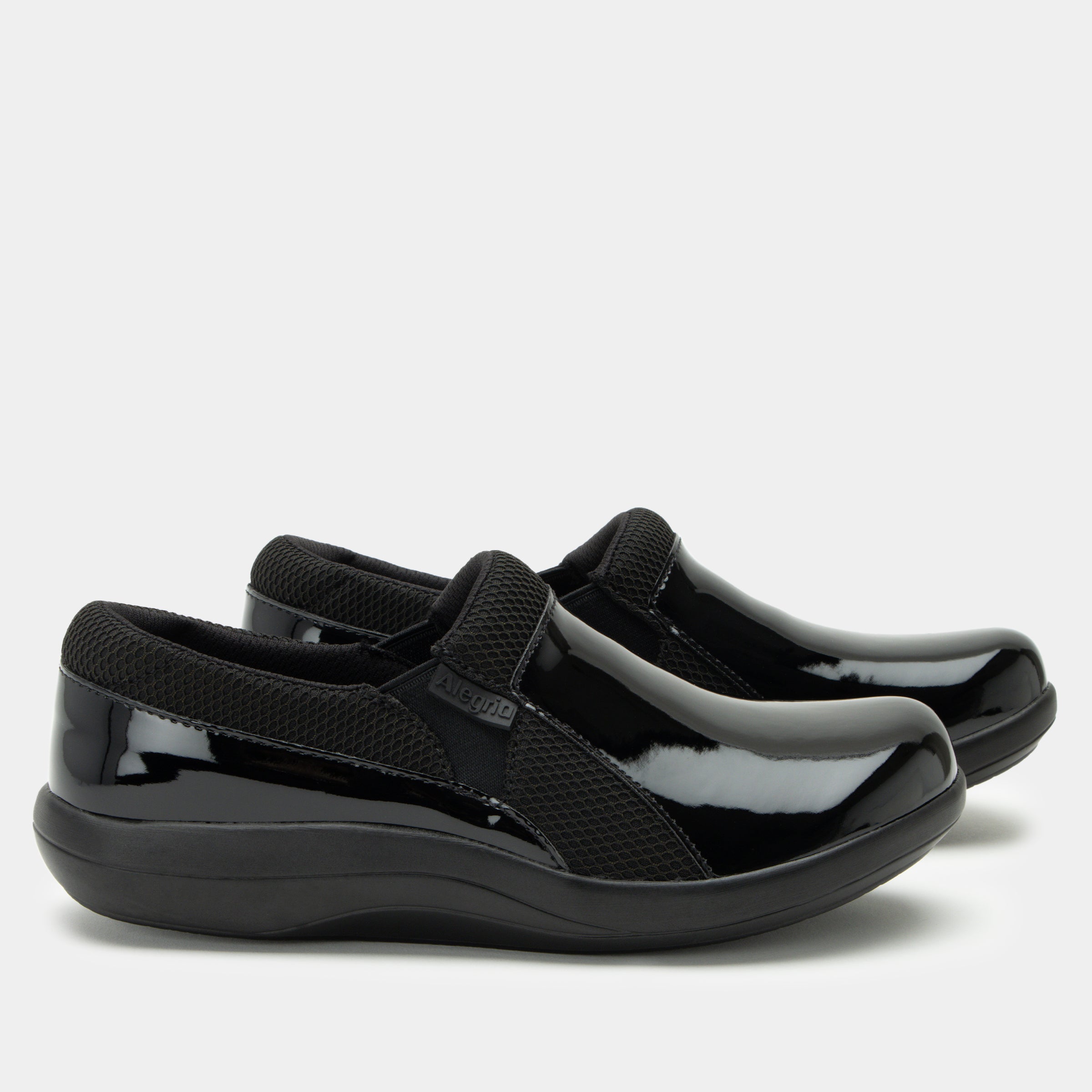 Duette Black Patent Shoe - Alegria Shoes