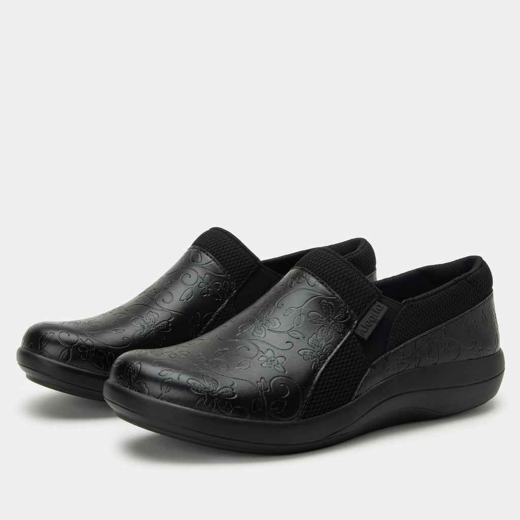 Duette Embloom Black Shoe | Alegria Shoes