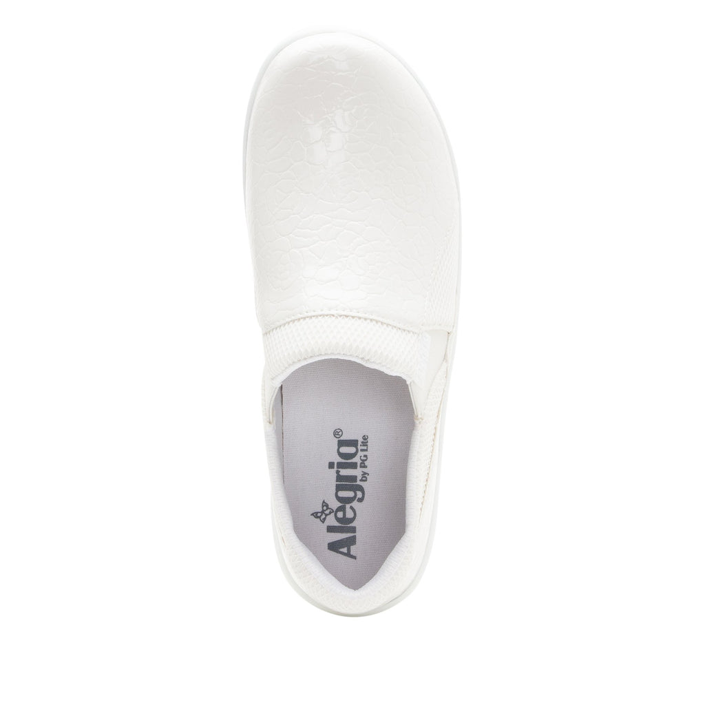 Duette Flourish White sport rocker professional shoe with dual density polyurethane outsole. DUE-956_S4 (2298577387574)