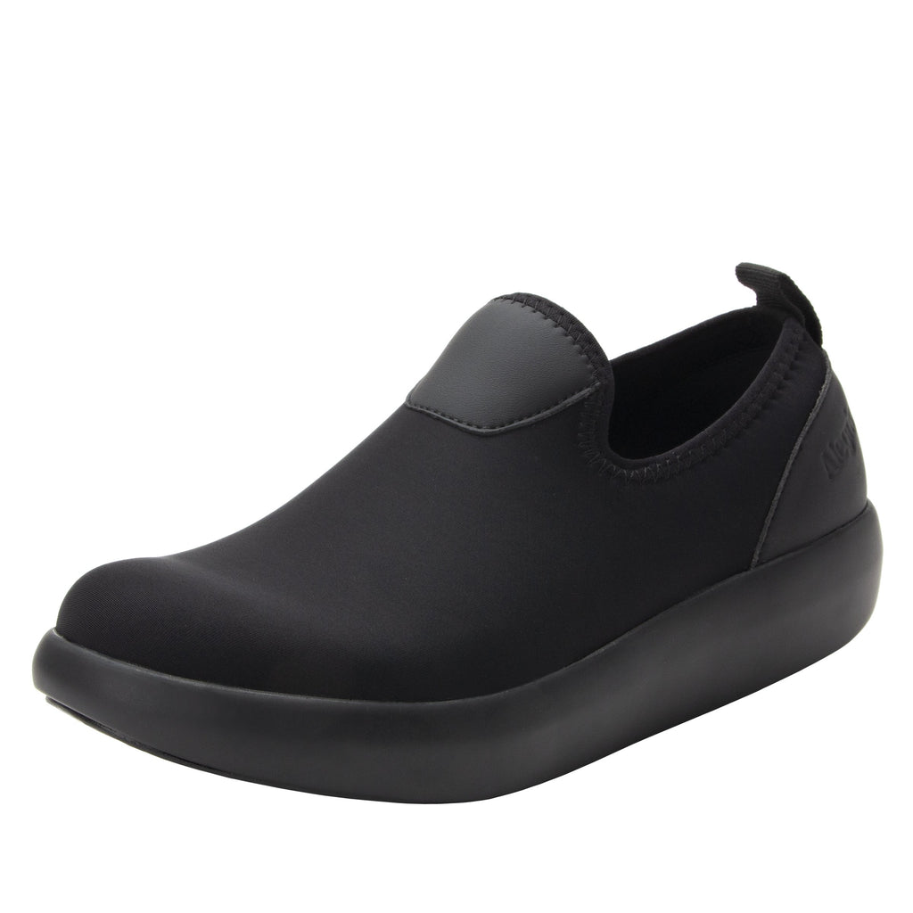 Eden Black Dream Fit™ upper slip on style shoe with non-flexing rocker outsole - EDE-101_S1