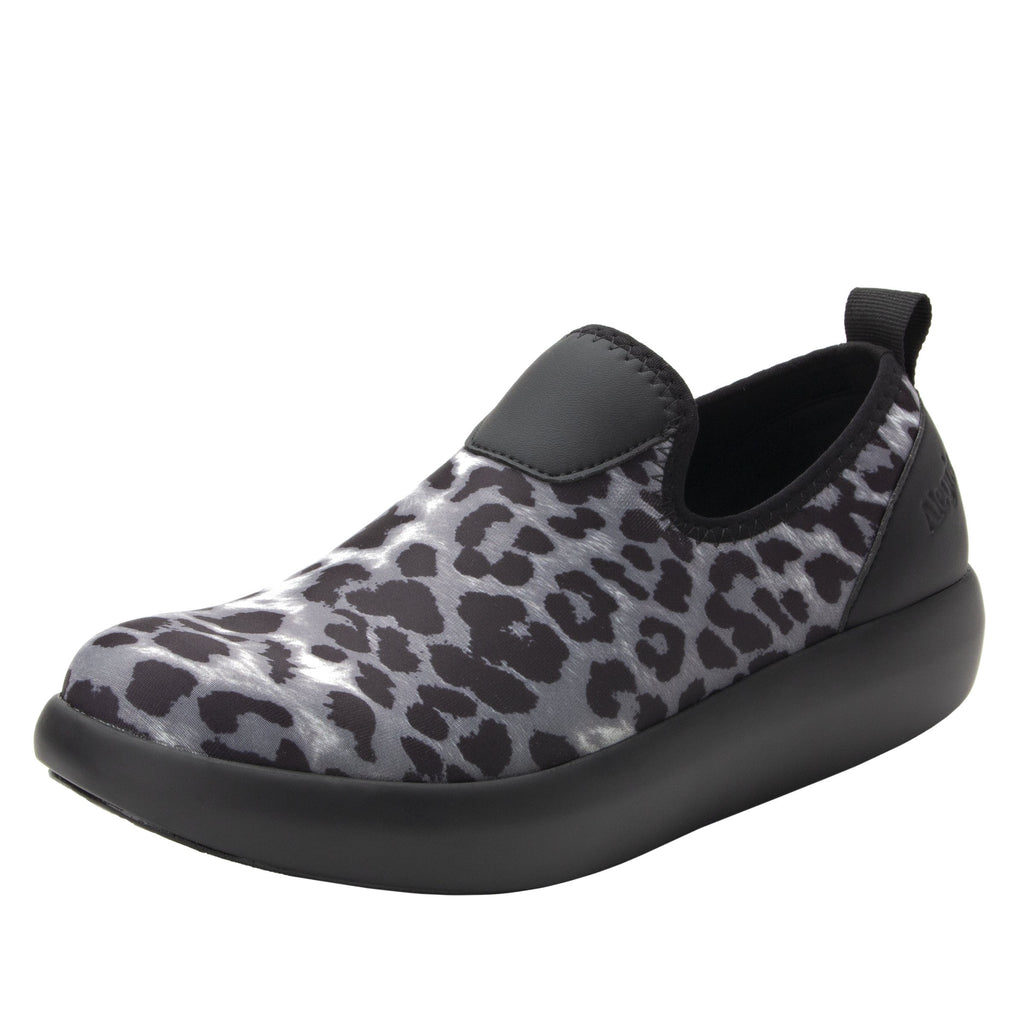 Eden White Leopard Dream Fit™ upper slip on style shoe with non-flexing rocker outsole - EDE-406_S1