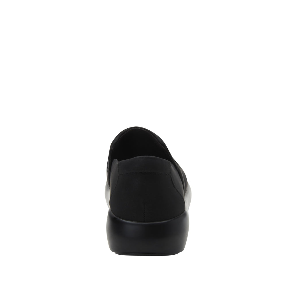 Elly Black Softie vegan leather upper slip on style shoe with non-flexing rocker outsole - ELL-7873_S3