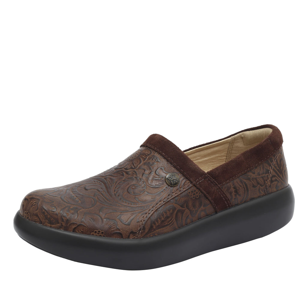 Emry Embossible Hickory leather upper slip on style shoe with non-flexing rocker outsole - EMR-7610_S1