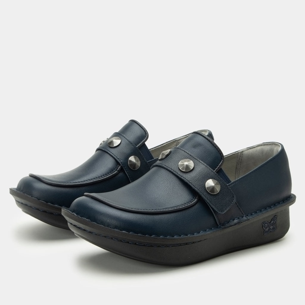 Ericka Navy Gloss Shoe | Alegria Shoes