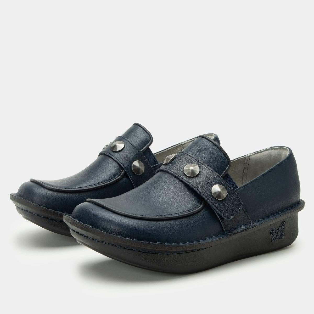 Ericka Navy Gloss Shoe | Alegria Shoes