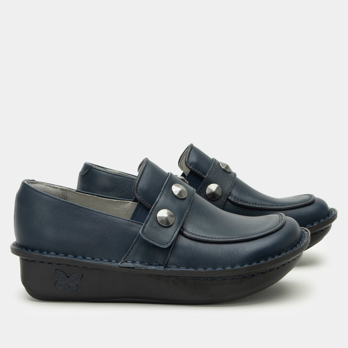 Ericka Navy Gloss Shoe | Alegria Shoes