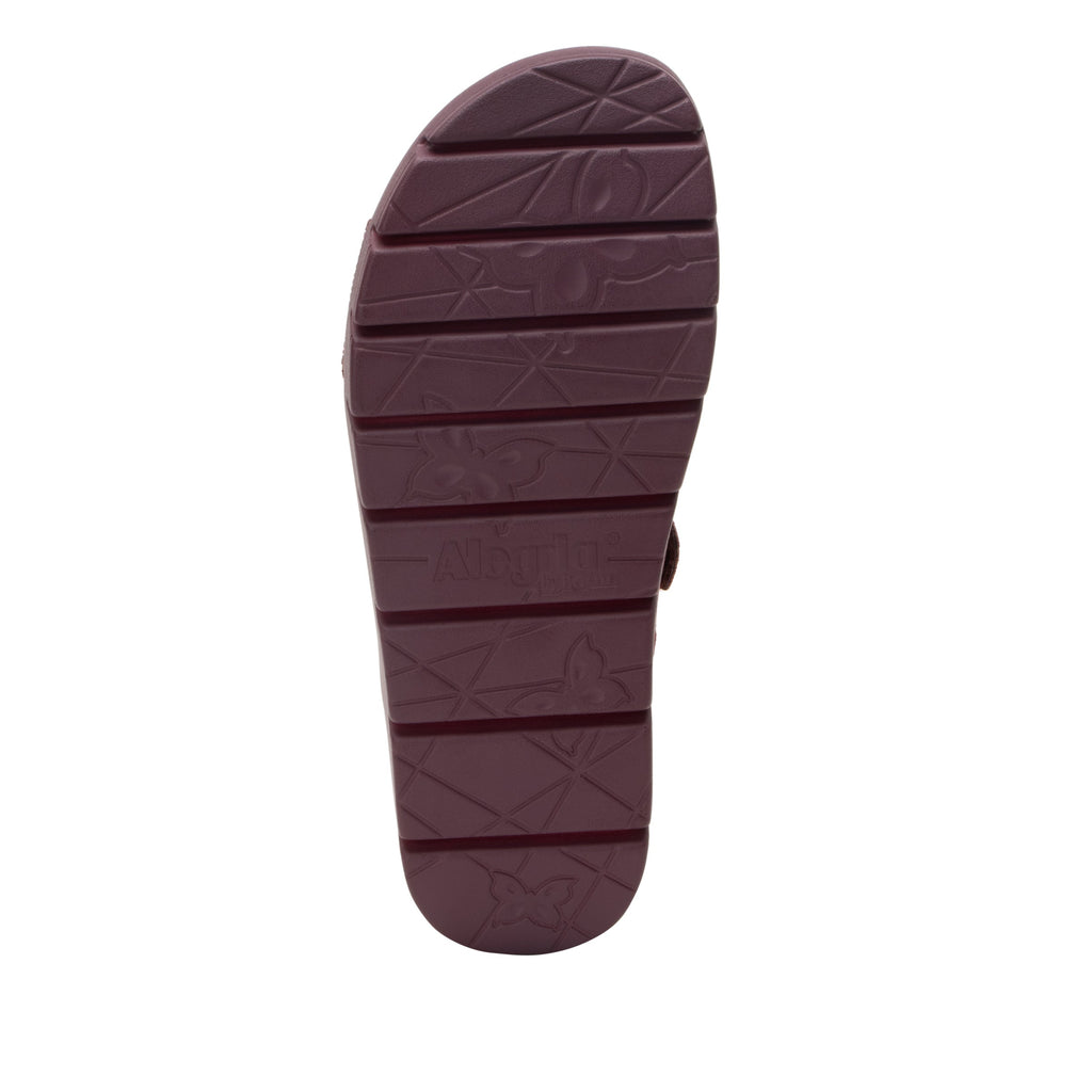 Henna Plum strappy sandal on a heritage outsole- HEN-7433_S6
