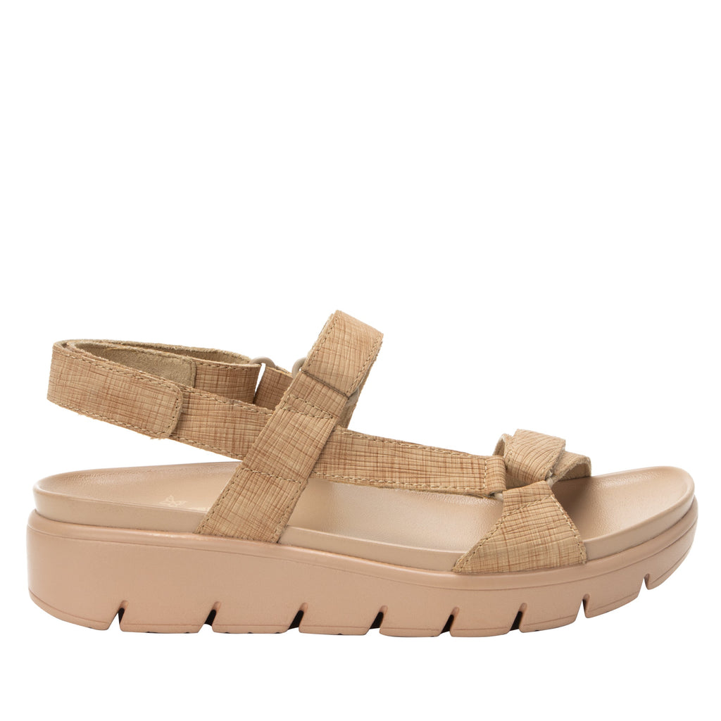Henna Sand strappy sandal on a heritage outsole- HEN-7434_S3