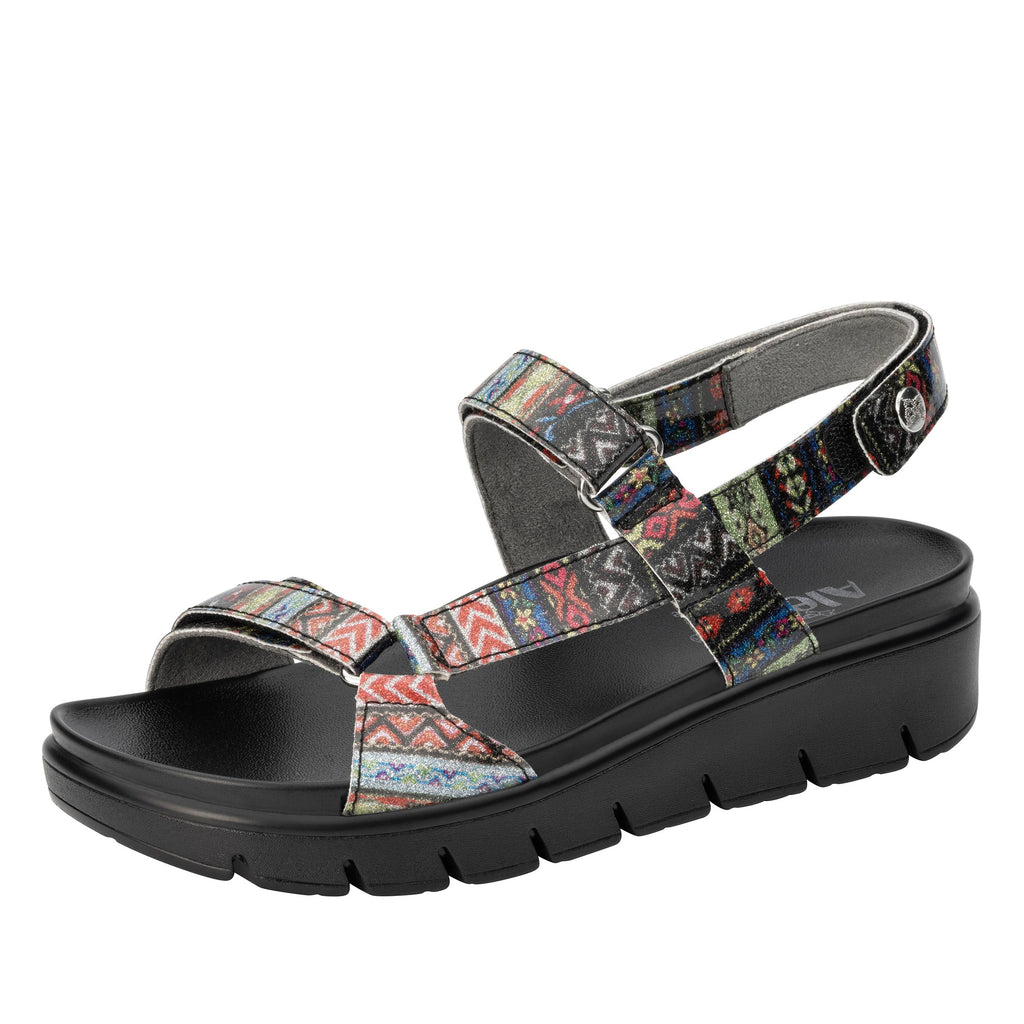 Henna Pow Wow strappy sandal on heritage outsole- HEN-7556_S1