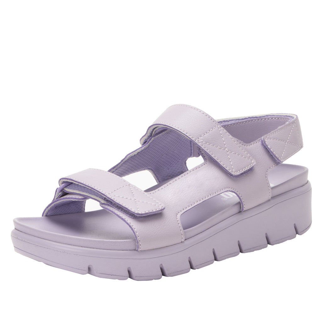 Henlee Lilac strappy sandal on a heritage outsole- HLE-7437_S1