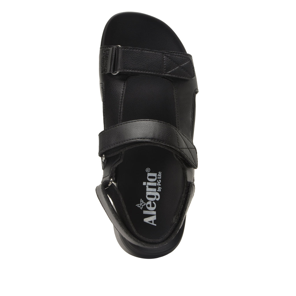 Henlee Black strappy sandal on a heritage outsole- HLE-7438_S5