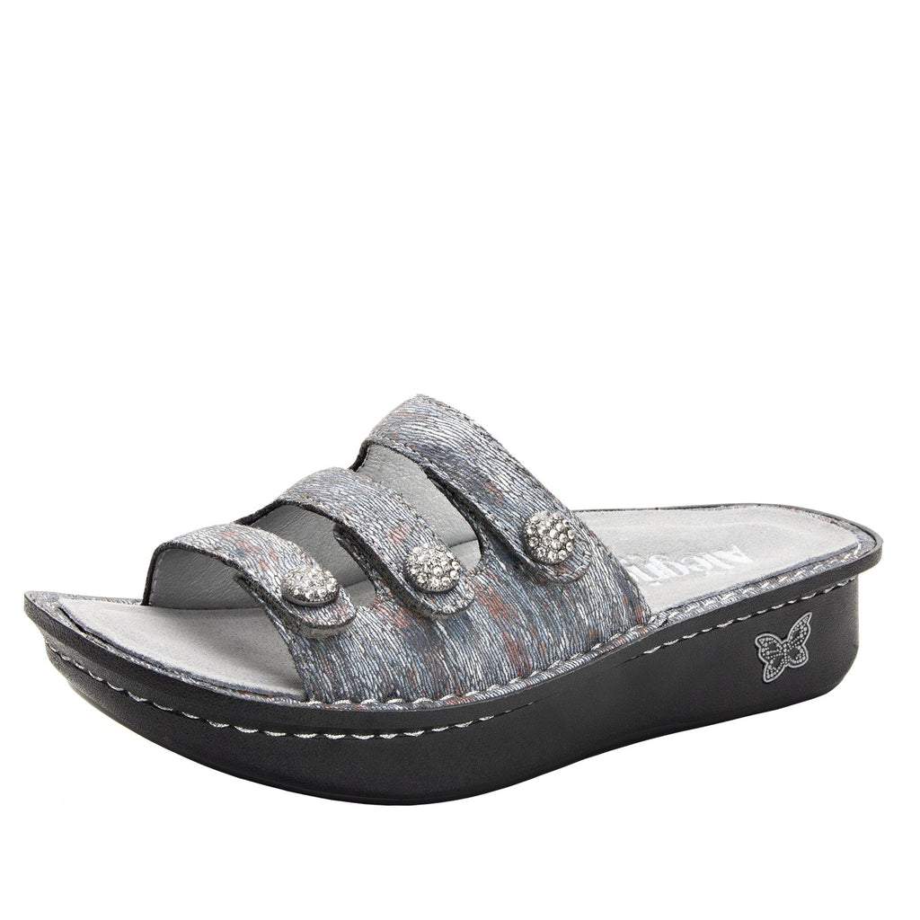 Kacee Smoke triple strap sandal on classic rocker outsole - KAC-123_S1