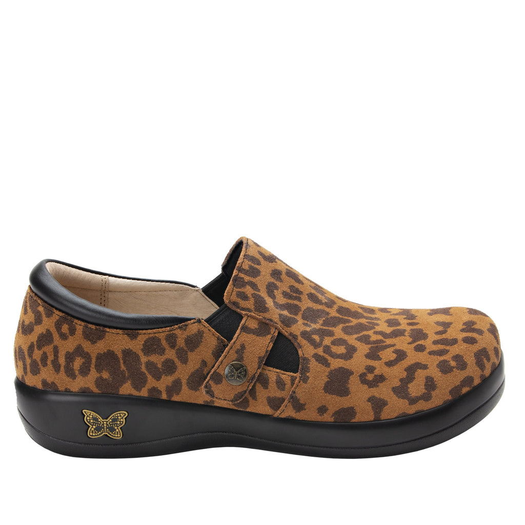 Kara Leopard slip on style shoe with contrast leather detailing and career casual outsole - KAR-402X_S2