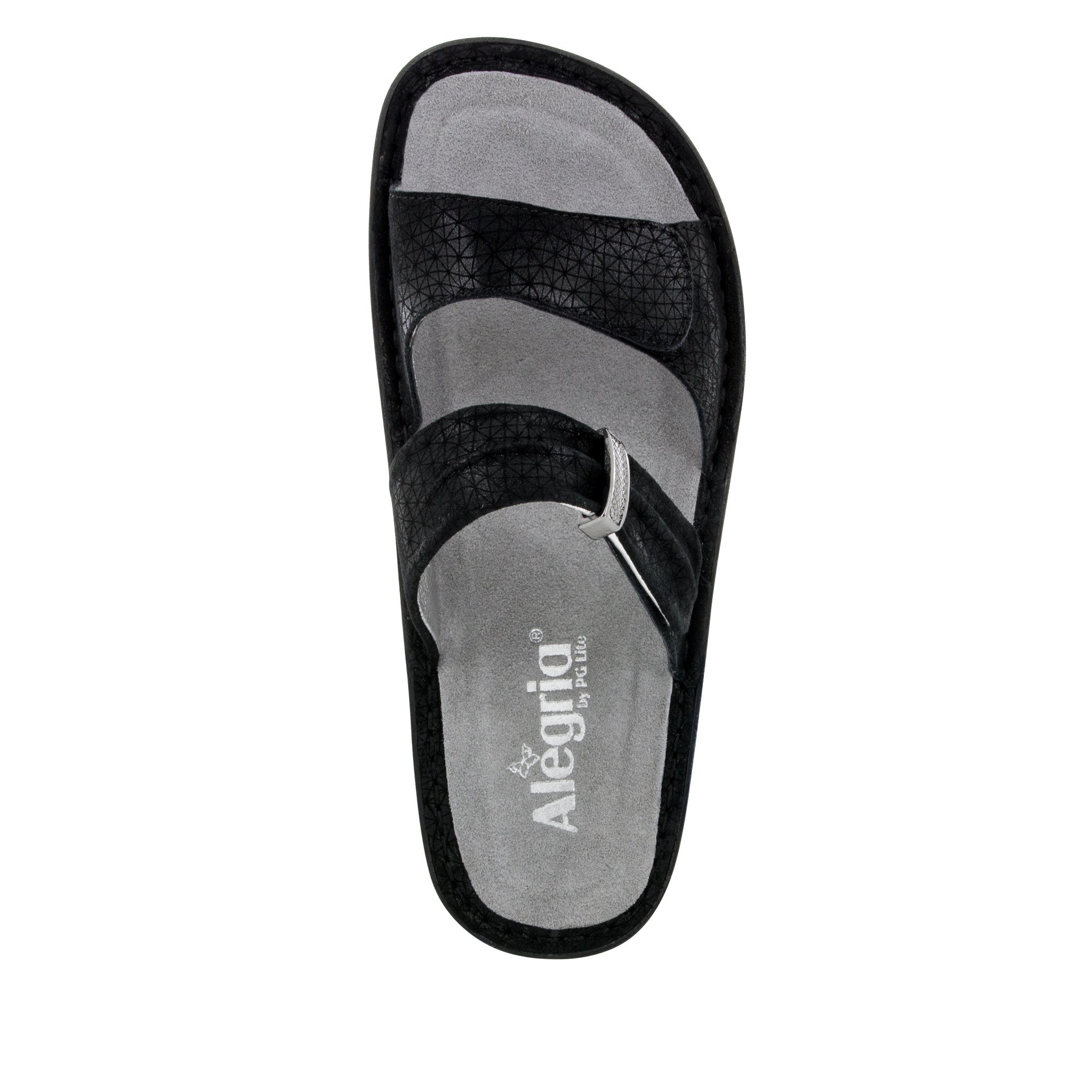 Karmen Black Wavy Sandal - Alegria Shoes
