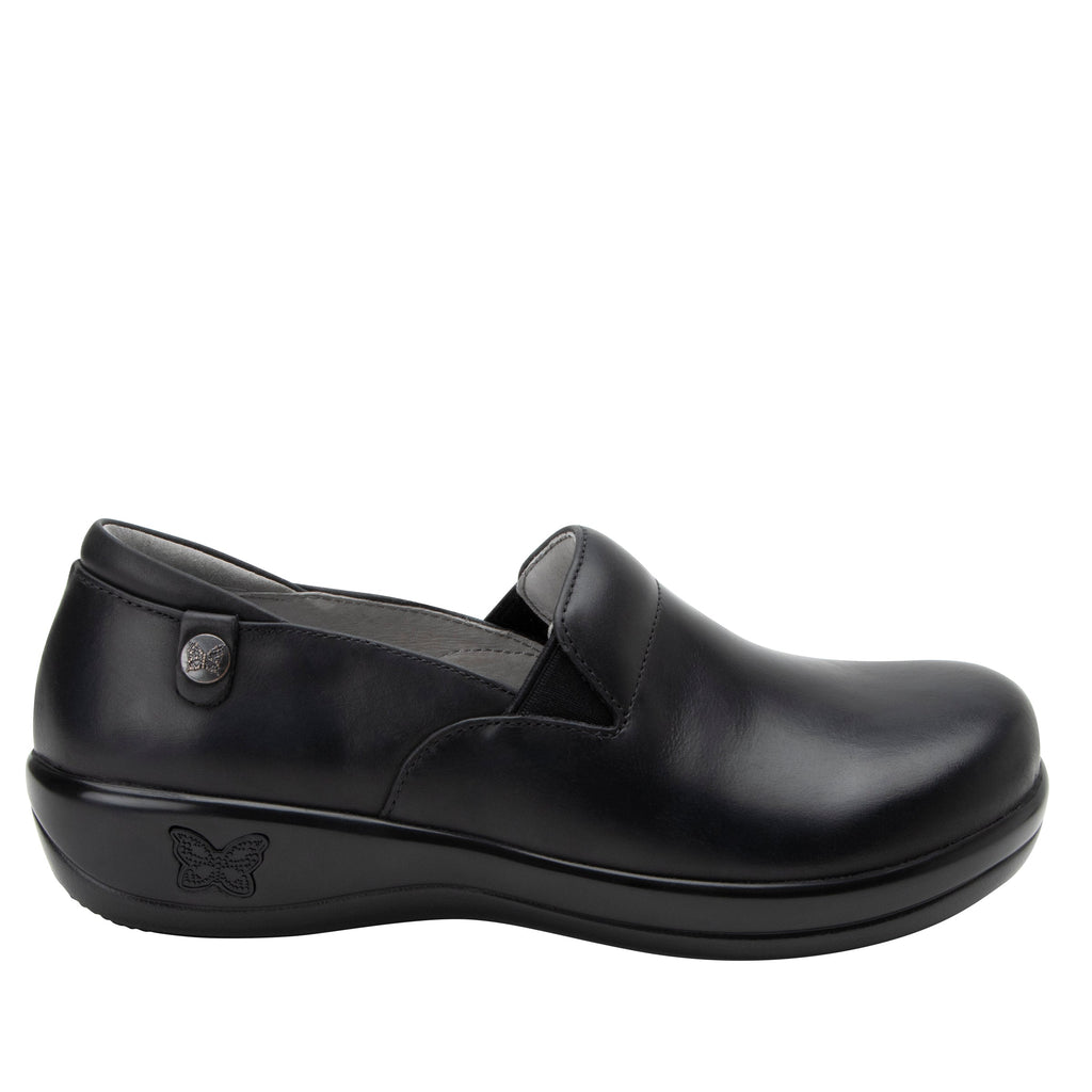Keli Oiled Black slip on style shoe with career casual outsole - KEL-7582_S3