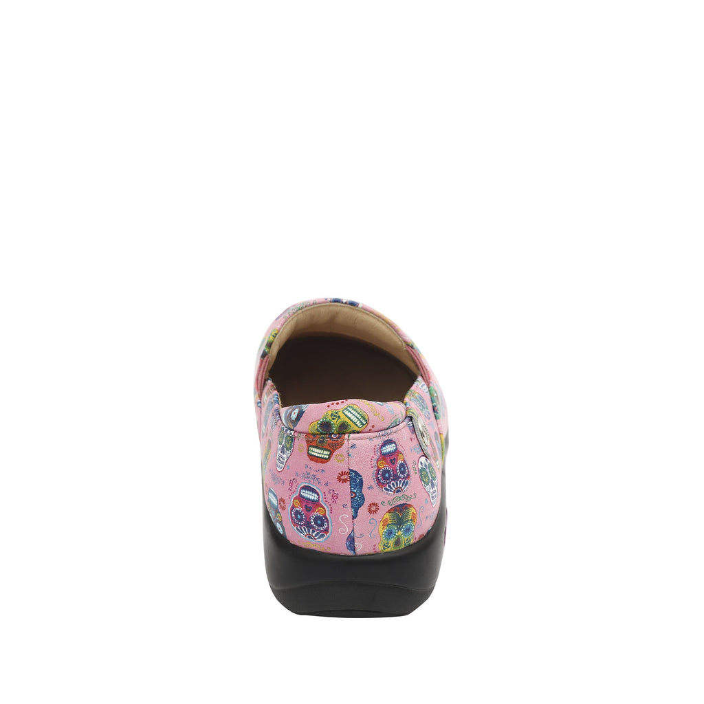 Keli Sugar Skulls Pink slip on style shoe with career casual outsole - KEL-7621_S4