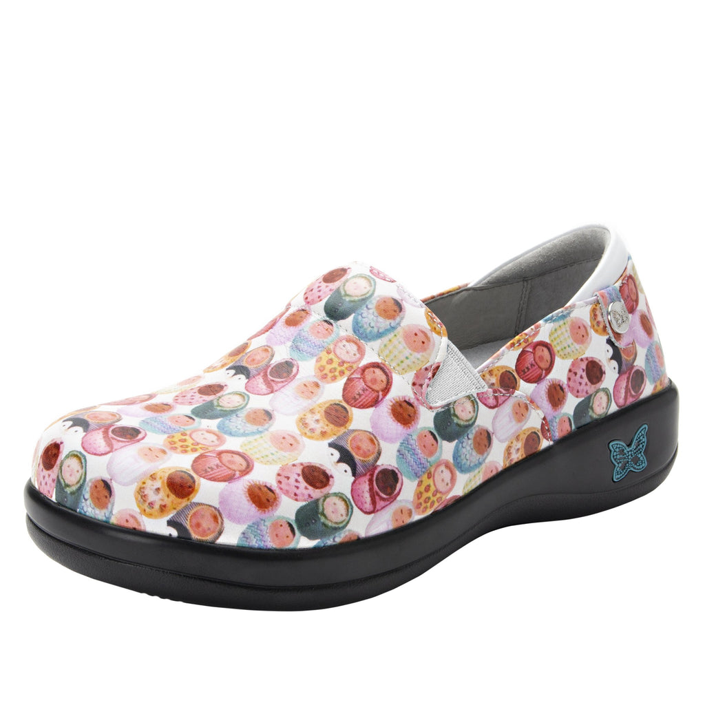 Keli Fresh Baked White slip on style shoe with career casual outsole - KEL-7841_S1
